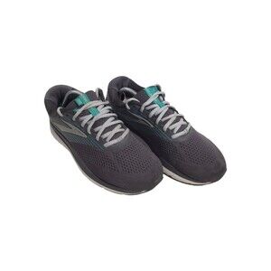 Brooks Womens Running Shoes Gray Teal Athletic Sneakers Cushioned Size 10